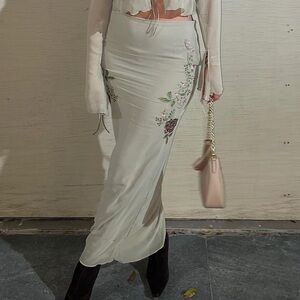 House of CB Lailah Artichoke Maxi Skirt